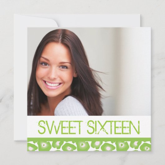 sweet sixteenパーティの招待状 招待状 (正面)