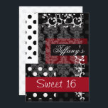 Sweet sixteenパーティの招待状 招待状<br><div class="desc">トレンディーsweet sixteenパーティの招待状、簡単にカスタマイズ可能なカッコいいお尻とクリック!カスタマイズ! "it"追加オプションの追加、変更、削除、サイズ変更、再着色、再スタイリング、文字とイメージ</div>