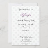 Sweet sixteenパーティの招待状 招待状 (裏面)