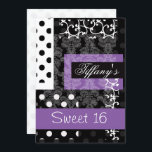 Sweet sixteenパーティの招待状 招待状<br><div class="desc">トレンディーsweet sixteenパーティの招待状、簡単にカスタマイズ可能なカッコいいお尻とクリック!カスタマイズ! "it"追加オプションの追加、変更、削除、サイズ変更、再着色、再スタイリング、文字とイメージ</div>