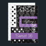Sweet sixteenパーティの招待状 招待状<br><div class="desc">トレンディーsweet sixteenパーティの招待状、簡単にカスタマイズ可能なカッコいいお尻とクリック!カスタマイズ! "it"追加オプションの追加、変更、削除、サイズ変更、再着色、再スタイリング、文字とイメージ</div>