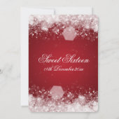 Sweet sixteenパーティーきらめくナイト2レッド 招待状 (裏面)