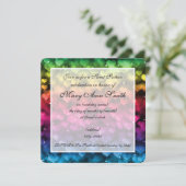 Sweet sixteenパーティーきらめくレインボーハート 招待状 (スタンド正面)