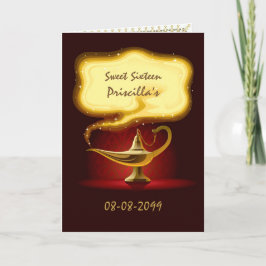 sweet sixteenパーティーアラビア語、モロッコ、4顔、5 x 7 招待状