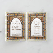 sweet sixteenパーティーアラビア語、モロッコ、4顔、5 x 7 招待状 (内部)