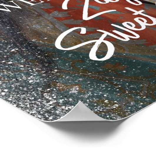 Sweet sixteenパーティーウェルカムサインと写真 ポスター (角)