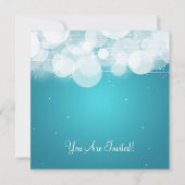 Sweet sixteenパーティーグロー&スパークルターコイズ 招待状 (裏面)