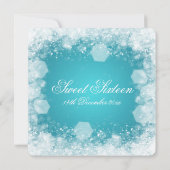 Sweet sixteenパーティーナきらめくイト2ターコイズ 招待状 (裏面)