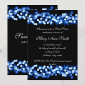 Sweet sixteenパーティーハリウッドグラムブルー 招待状 (正面/裏面)