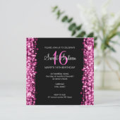 Sweet sixteenパーティーピンク 招待状 (スタンド正面)