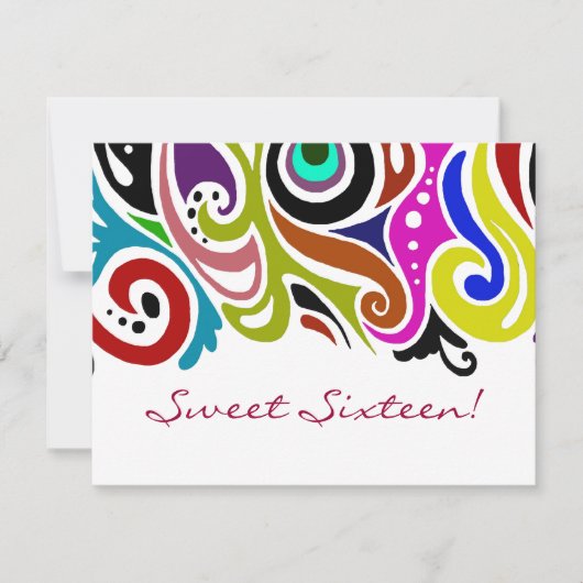 Sweet sixteenパーティー～招待状 招待状 (正面)