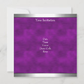 Sweet sixteenパープルシルバー誕生日 招待状 (裏面)