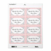 Sweet sixteenピンクとシルバーのウォーターボトルラベル ラベル (フルシート)