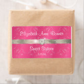 Sweet sixteenピンクと真珠のウォーターボトルラベル ラベル (インサイチュ)