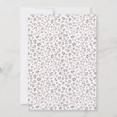 Sweet sixteenピンクグレーレオパード誕生日 招待状 (裏面)