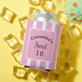 Sweet sixteenピンクストライプクラス 缶クーラー