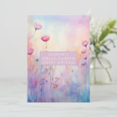 Sweet sixteenピンクブルー春の花 招待状 (スタンド正面)