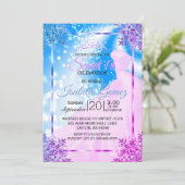 Sweet sixteenピンクプリンセスガウン 招待状 (スタンド正面)