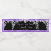 Sweet sixteenピンクホワイトレースブラックウォーターラベル ペットボトルラベル (シングルラベル)