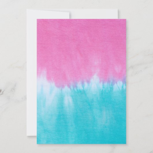 Sweet sixteenピンク絞り染めパーティの招待状 招待状 (裏面)