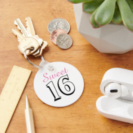 Sweet sixteenピンク16th誕生日パーティーのお気に入り キーホルダー