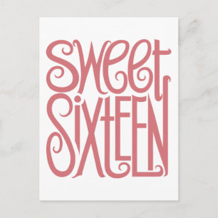 Sweet sixteenピンク ポストカード