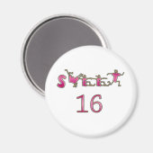 Sweet sixteenピンク マグネット (正面/裏面)