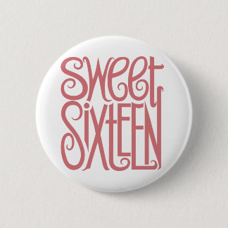 Sweet sixteenピンク 缶バッジ