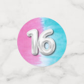 Sweet sixteenフォト絞り染め誕生日 コンフェッティ (スモール正面)