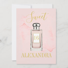Sweet sixteenフランスのピンク香水モノグラム 招待状