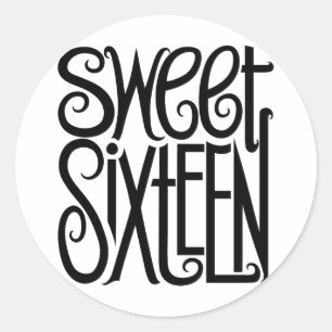 Sweet sixteenブラックシール ラウンドシール