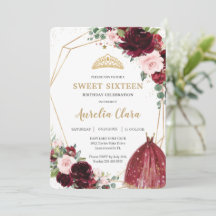 Sweet sixteenブルゴーニュピンクフローラ16誕生日