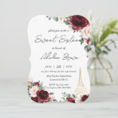 Sweet sixteenブルゴーニュ赤面フローラエッフェルパリ 招待状 (スタンド正面)