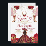Sweet sixteenブルゴーニュ&レッドフローラ誕生日パーティー 招待状<br><div class="desc">Sweet sixteenブルゴーニュ&レッドフローラ誕生日パーティー招待状Mis Quince Anos,  16誕生日.</div>