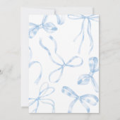 Sweet sixteenブルーボウバースデーパーティー 招待状 (裏面)