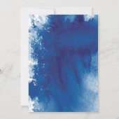 Sweet sixteenブルー金ゴールドグリッター水彩 招待状 (裏面)