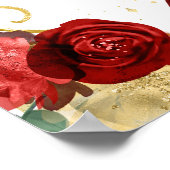 Sweet sixteenブロンドプリンセスレッドウェルカム ポスター (角)