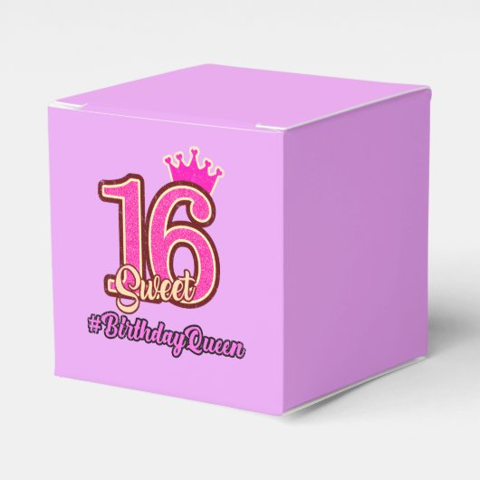 Sweet sixteenプリンセスクラウン16誕生日クイーン フェイバーボックス (正面サイド)