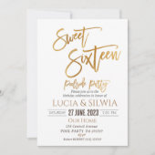 Sweet sixteenプールパーティの招待状プールサイドパーティー 招待状 (正面)