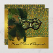 Sweet sixteenマスカレード招待状 招待状 (正面/裏面)