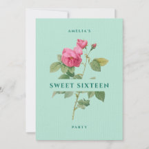 Sweet sixteenミントグリーンフローラ誕生日パーティー