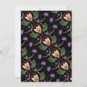 Sweet sixteenメキシカンフィエスタフローラハートブラック 招待状 (裏面)