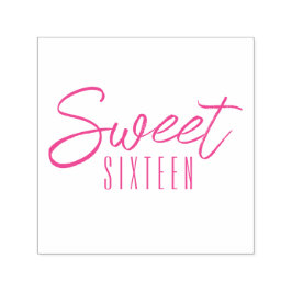 sweet sixteenモダンホットピンク女子16位 セルフインキングスタンプ