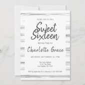 Sweet sixteenモダン誕生会 招待状 (正面)