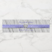 Sweet sixteenラベンダーリボン銀絹 ペットボトルラベル (シングルラベル)