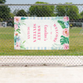 Sweet sixteenルアウ（ハワイ式宴会）熱帯フローラビーチハワイアン 横断幕 (インサイチュ)