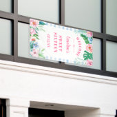 Sweet sixteenルアウ（ハワイ式宴会）熱帯フローラビーチハワイアン 横断幕 (ビルの外側)