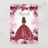 Sweet sixteenレッドフラワーズ誕生日招待状 エンクロージャーカード (正面)