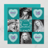 SWEET SIXTEEN光誕生日招待状 招待状 (正面/裏面)