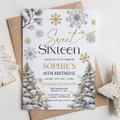 Sweet sixteen冬誕生日招待状 招待状